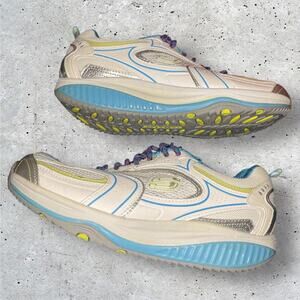 Skechers Shape Ups Shoes Women's Size 7 White Blue Sneakers